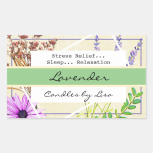 Kerzen Rechteckiger Aufkleber