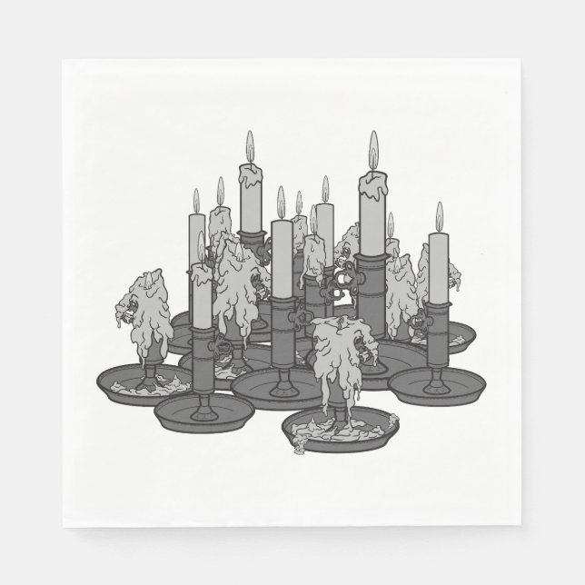 Kerzen Serviette (Vorderseite)