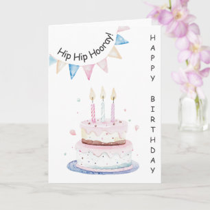 Kerzen und Kuchen Alles Gute zum Geburtstag Karte