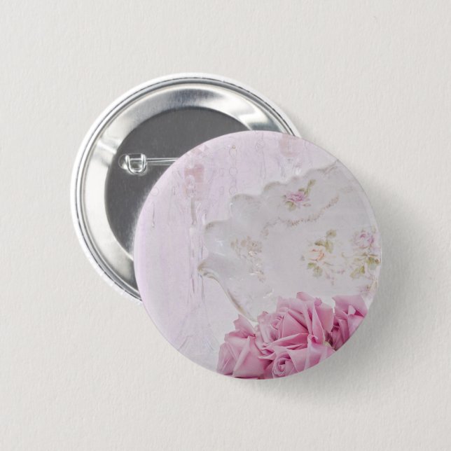 Kerzen und Rose Button (Vorne & Hinten)