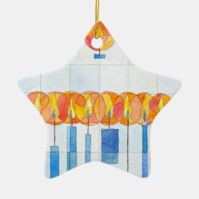 Kerzen Verzierungs- Keramikornament (Vorne)