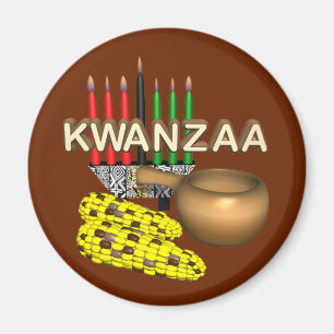 Kerzen von Kwanzaa - Magnet