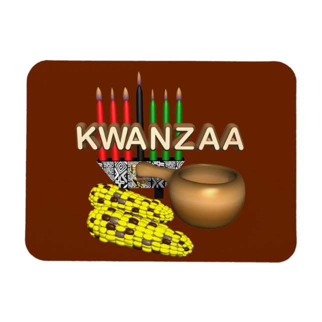 Kerzen von Kwanzaa - Magnet (Horizontal)