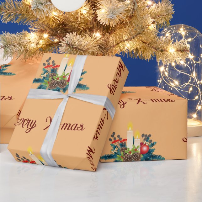 Kerzen Wrapping Papier Geschenkpapier (Feiertage)