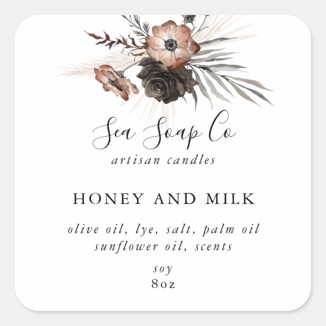 Kerzenaufkleber Quadratischer Aufkleber (Vorderseite)