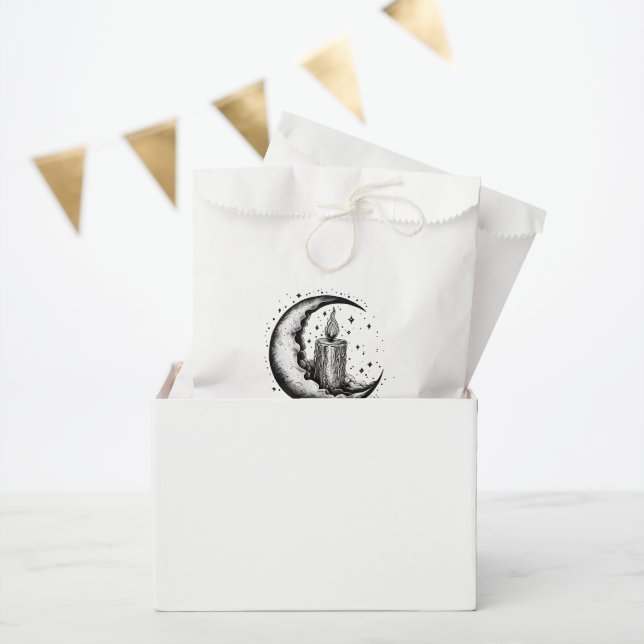 Kerzenbeleuchteter Mond  Geschenktütchen (Party)