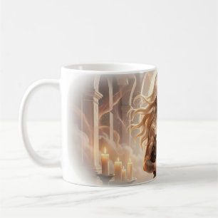 Kerzenbeleuchtetes Paar Zärtliche Umarmung Fantasy Kaffeetasse