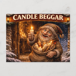 Kerzenbettler Isländischer Yule-Lad Postkarte