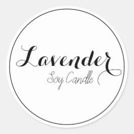 Kerzenbezeichnungen Runder Aufkleber