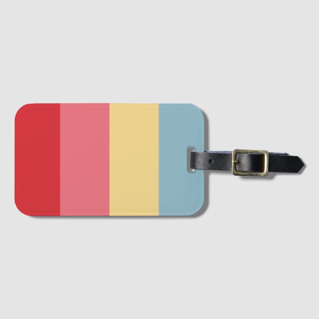 Kerzenfarben vertikal gestreift gepäckanhänger (Vorderseite (Horizontal))