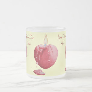 Kerzenhalle aus roter Liebe Mattglastasse