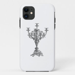 Kerzenhalter-Linienkunst für Kandelaber Case-Mate iPhone Hülle