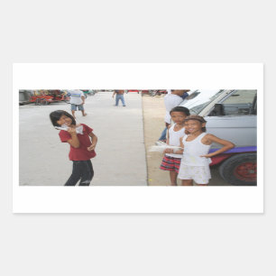 Kerzenhändler Rechteckiger Aufkleber