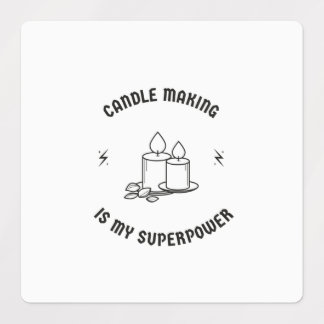 Kerzenherstellung ist meine Supermacht Etiketten