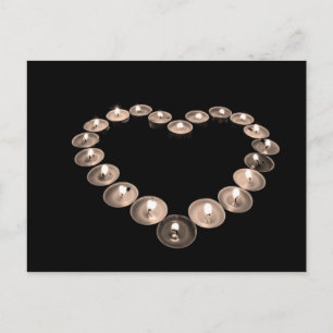 Kerzenherz Postkarte