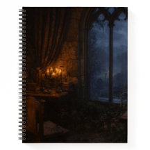 Kerzenkapellenfenster Hartcover-Notizbuch