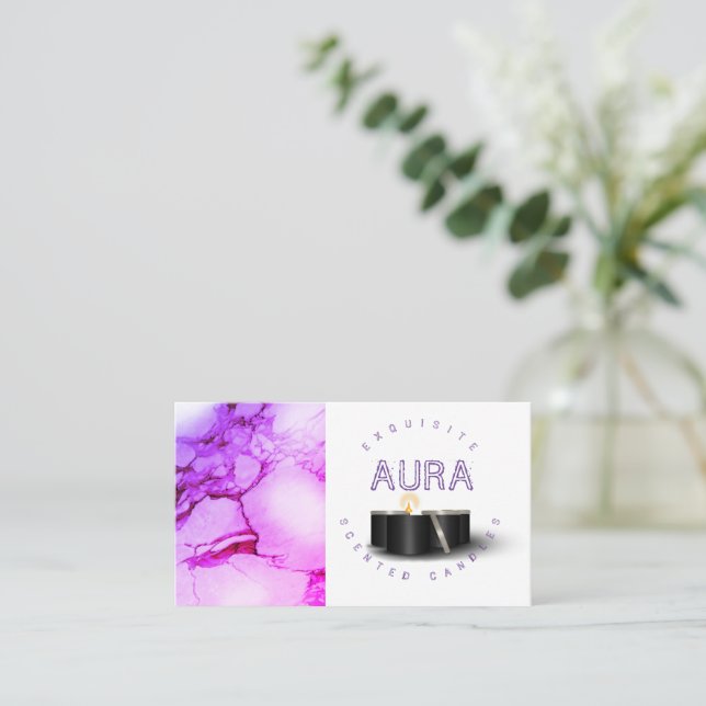 Kerzenmacher-Visitenkarte Visitenkarte (Stehend Vorderseite)