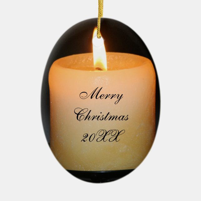 Kerzenweihnachten Keramikornament (Vorne)