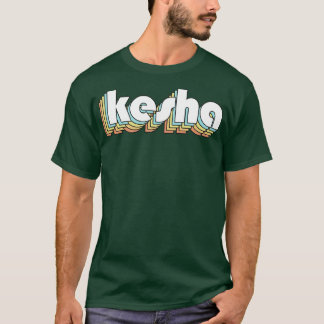 Kesha Retro Rainbow Typografie Faded Style T-Shirt