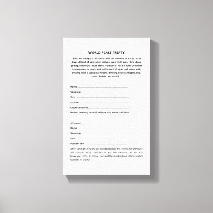 Keshe Weltfriedensvertrag auf Leinwand