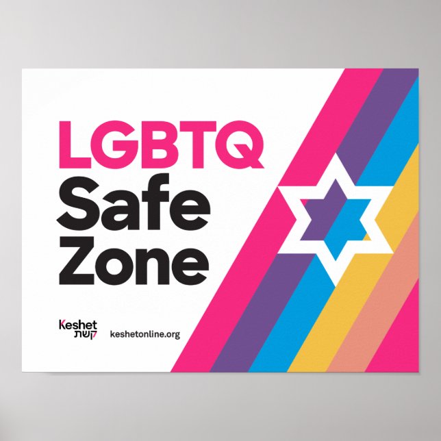 Keshet LGBTQ Safe Zone Poster (Vorne)