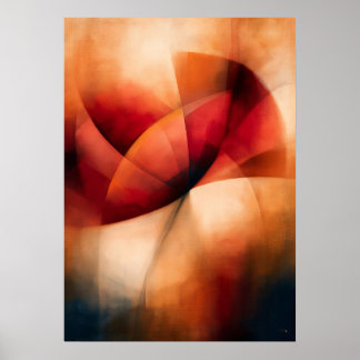 Keshi Mohn Cubist Florale Abstraktion Poster