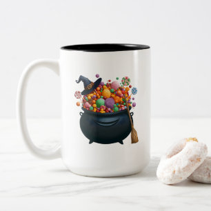 Kessel des Lachens und Gummis Tasse