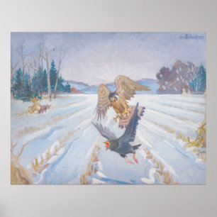 Kestrel's Quarry - Kulhanek Wildlife Art Print Poster