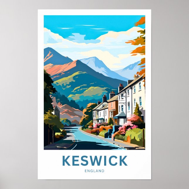 Keswick England Travel Print Poster (Vorne)