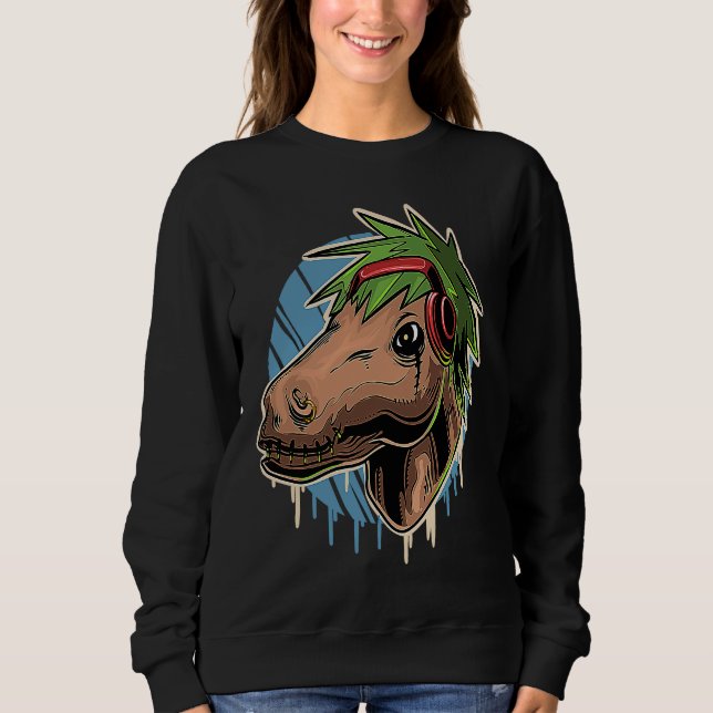 Keta Horse Techno Dj Ketamine Headphones Sweatshirt (Vorderseite)