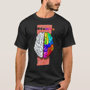 Ketamin Brain Funny Medical Cartoon T-Shirt