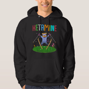 Ketamine Skiing Jumping Bear Hoodie