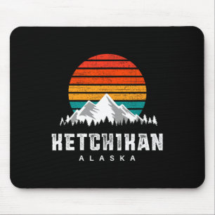 Ketchikan Alaska Bergszene Skifahren und Wandern Mousepad