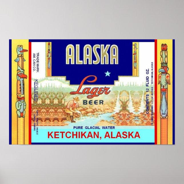 KETCHIKAN ALASKA LAGER BIER KANN POSTER DESIGN (Vorne)