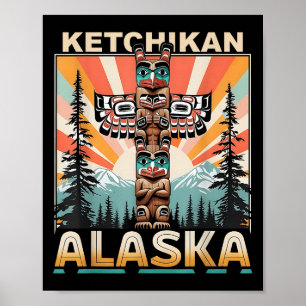 Ketchikan Alaska Native Amerikanische Ureinwohner Poster