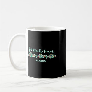Ketchikan Alaska Native Kunst Lachsfischerei Haupt Kaffeetasse