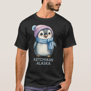 Ketchikan Alaska Niedlicher Pinguin für Kinder T-Shirt