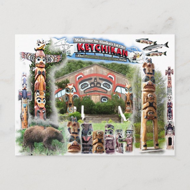 Ketchikan, Alaska Post Card Postkarte (Vorderseite)