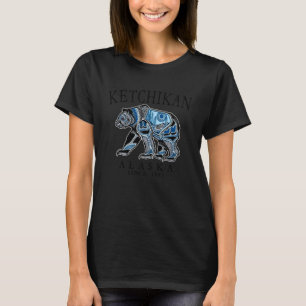 Ketchikan Alaska Stammeskunst Bär Seit 1883 Schwar T-Shirt