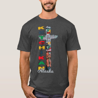 Ketchikan Alaska Totem Pole Museo Cantonale d'Arte T-Shirt