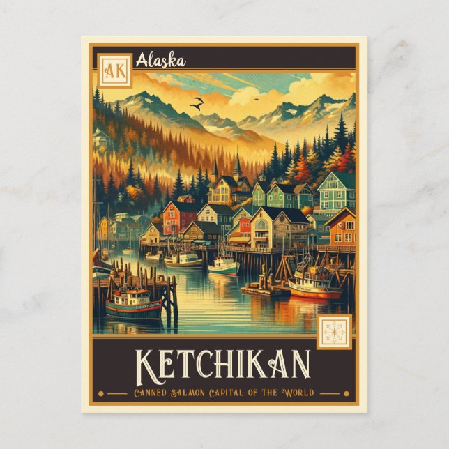 Ketchikan, Alaska | VINTAG Postkarte (Vorderseite)
