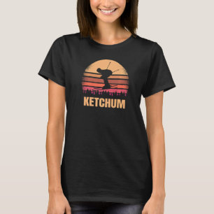 Ketchum Idaho Skier Vintage Id Skifahren 80er Retr T-Shirt