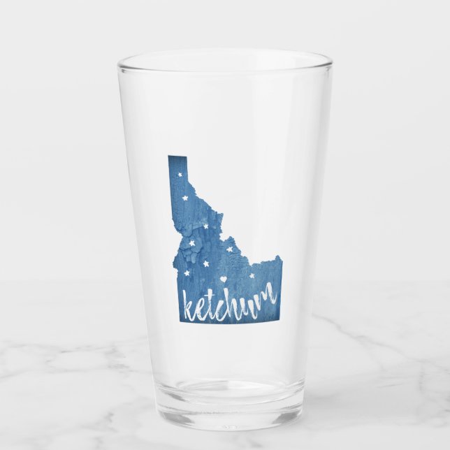 Ketchum Idaho Wood Grain Glas (Vorderseite)