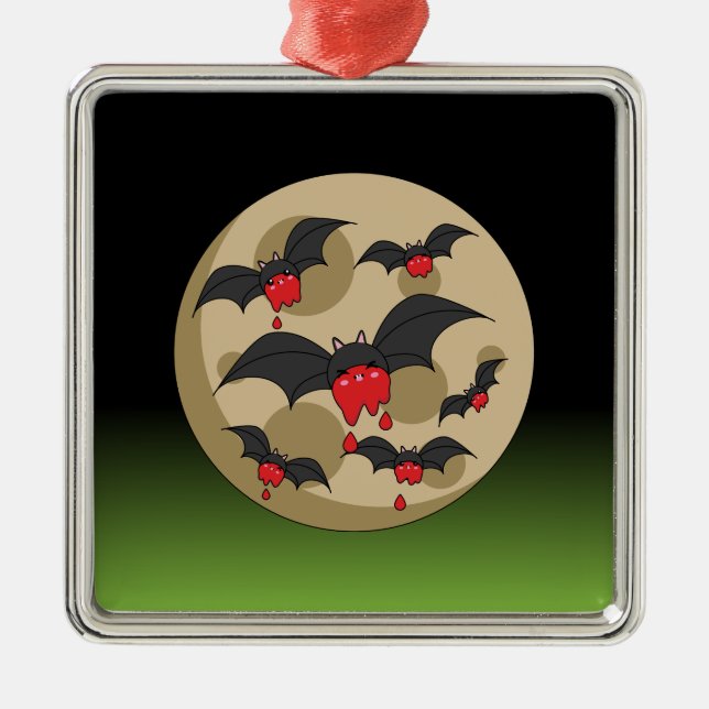 Ketchup Eater Vampire Bats Ornament Aus Metall (Vorne)
