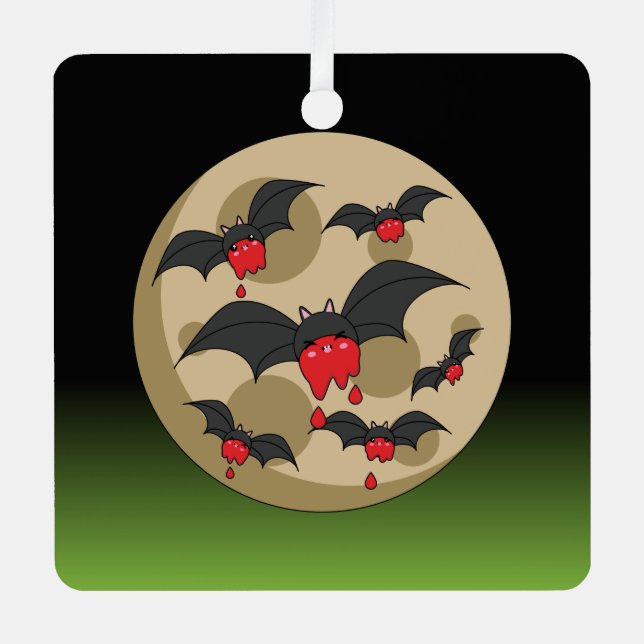 Ketchup Eater Vampire Bats Ornament Aus Metall (Vorderseite)
