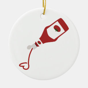 Ketchup Flasche Keramik Ornament