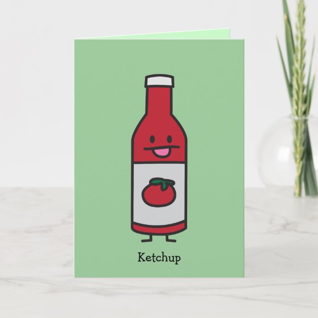 Ketchup Flasche Tomato Sauce Tafelmilch extravagan Dankeskarte (Vorderseite)