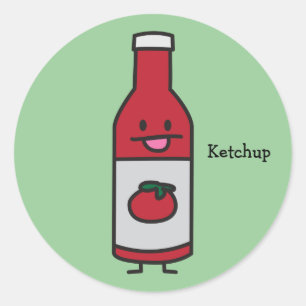 Ketchup Flasche Tomato Sauce Tafelmilch extravagan Runder Aufkleber