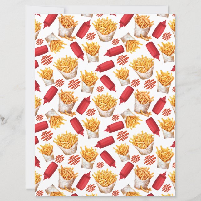 Ketchup & Fries Scrapbook-Papier (Vorderseite)
