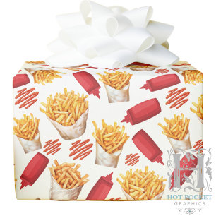 Ketchup & Fries Wrapping Paper Geschenkpapier